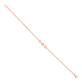 0.05ct 14k Rose Gold Diamond Pave Circle Bracelet
